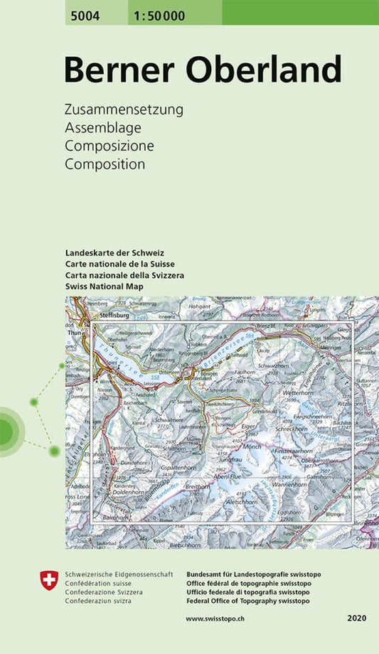 Berner Oberland : Switzerland 1:50,000 Topographic Map Series #5004