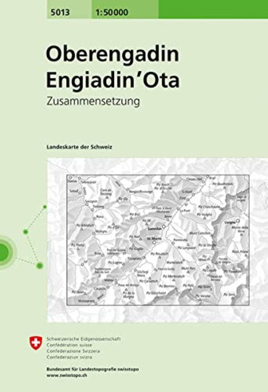 Oberengadin - Engiadin 'Ota : Switzerland 1:50,000 Topographic Map Series #5013