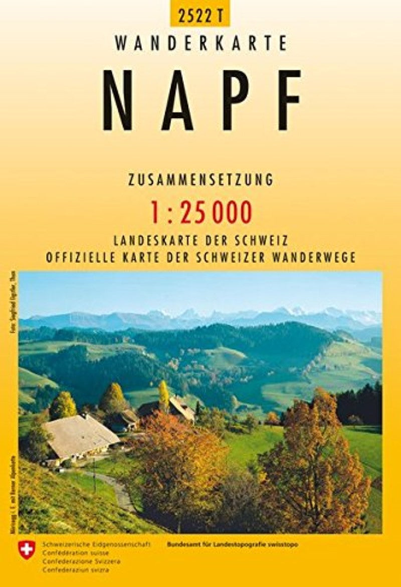 Napf : Switzerland 1:25,000 Combination Hiking Map #2522T