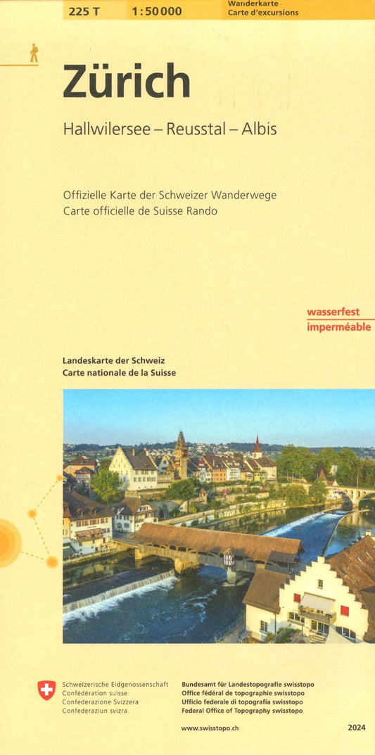 Zurich : Switzerland 1:50,000 Topographic Hiking Series #225T