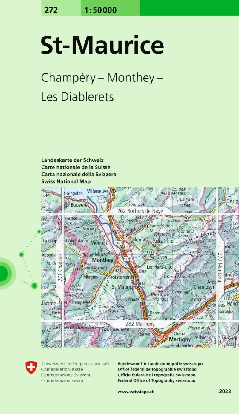 St. Maurice : Switzerland 1:50,000 Topographic Series #272