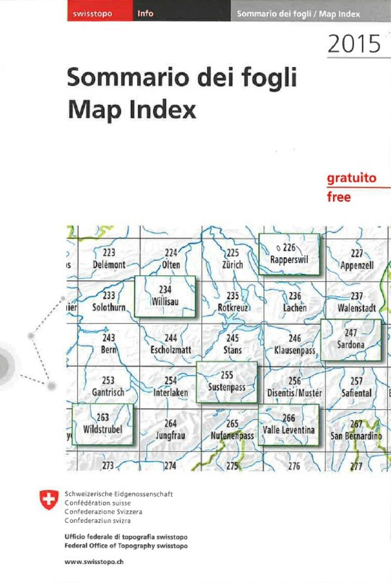 Swiss Topo Index Map