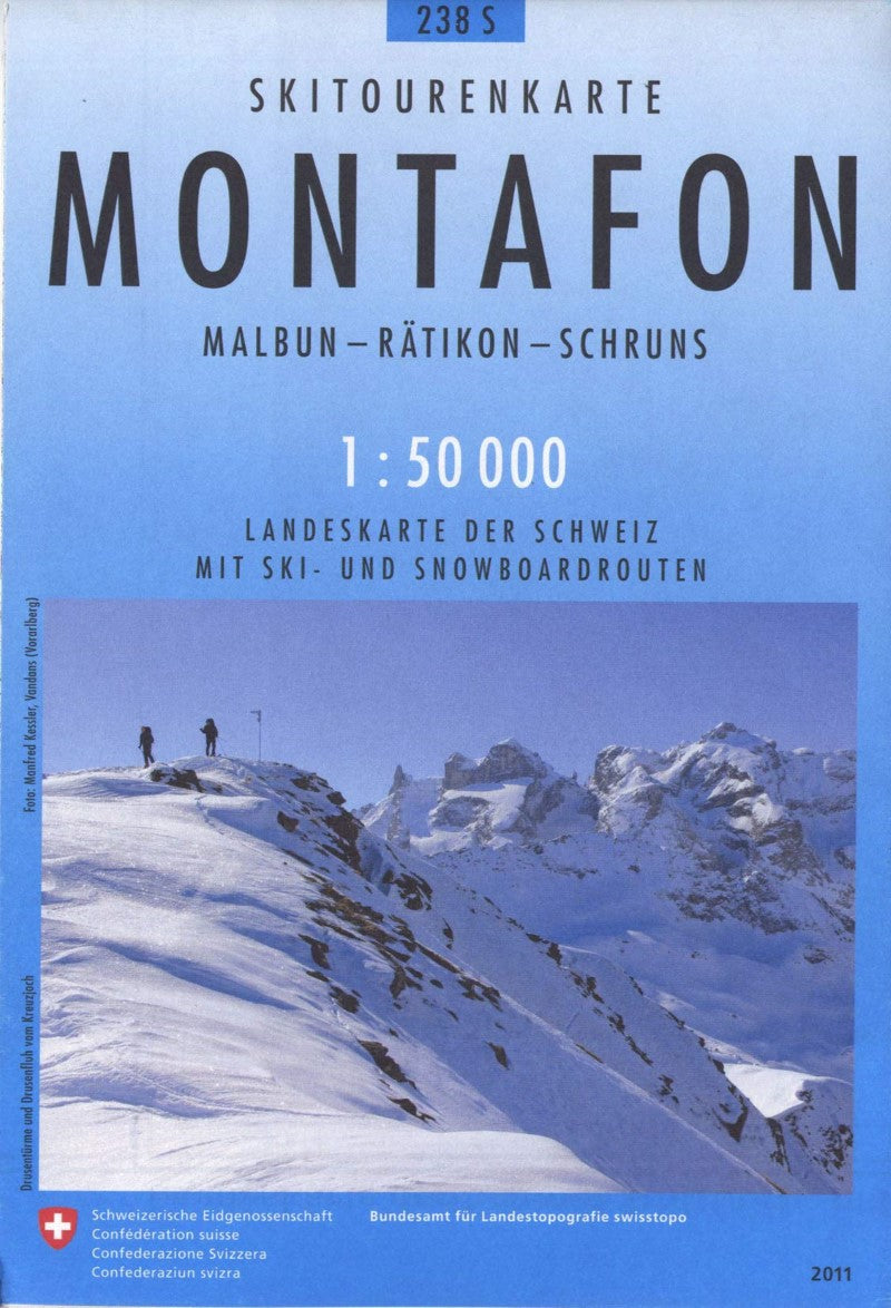 Montafon - Malbun - Ratikon - Schruns : Switzerland 1:50,000 Topographic Ski Map #238S