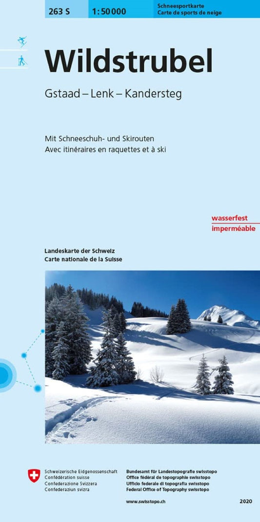 Wildstrubel - Gstaad - Lenk - Kandersteg : Switzerland 1:50,000 Topographic Ski Map #263S