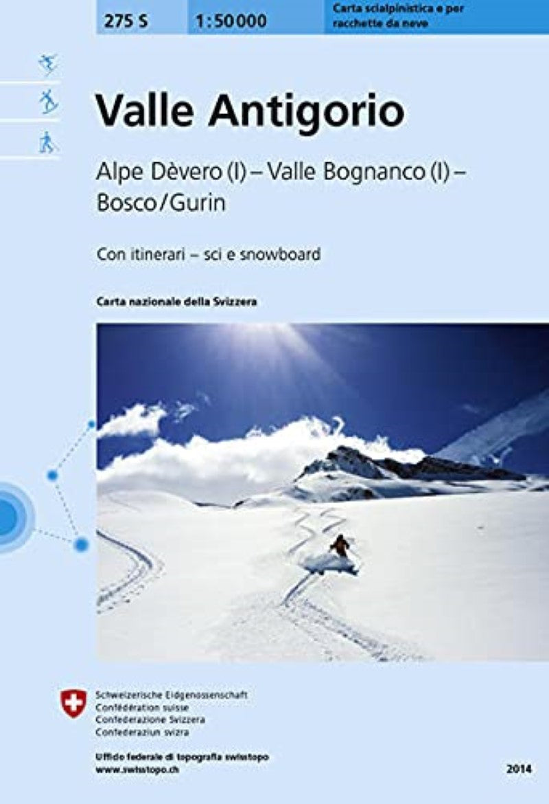 Valle Antigorio - Valle Devero - Valle Bognanco - Bosco/Gurin : Switzerland 1:50,000 Topographic Ski Map #275S