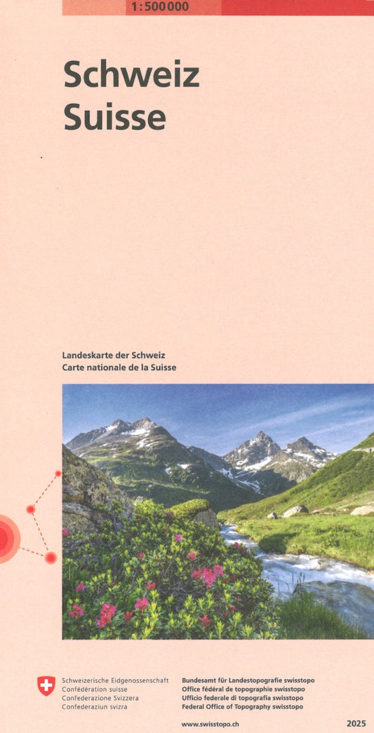 Switzerland 1:500,000 National Topographic Map