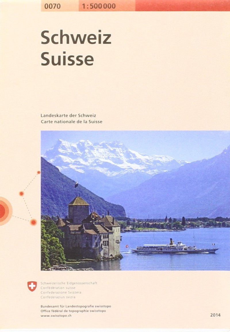 Switzerland 1:500,000 National Map