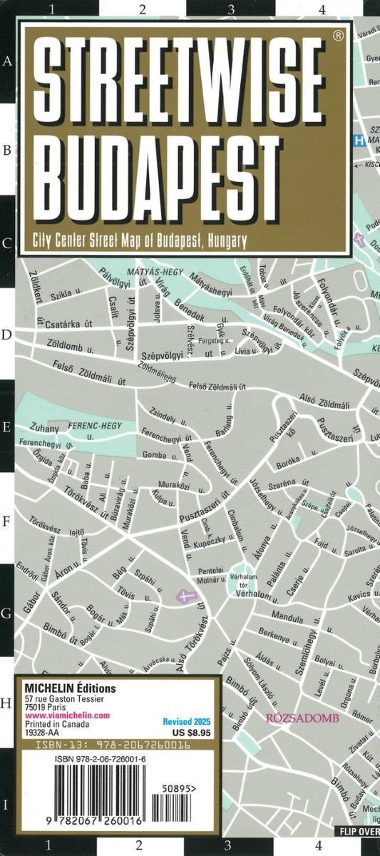 Streetwise Budapest Laminated Map