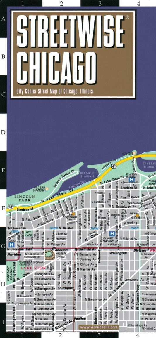 Streetwise Chicago laminated map
