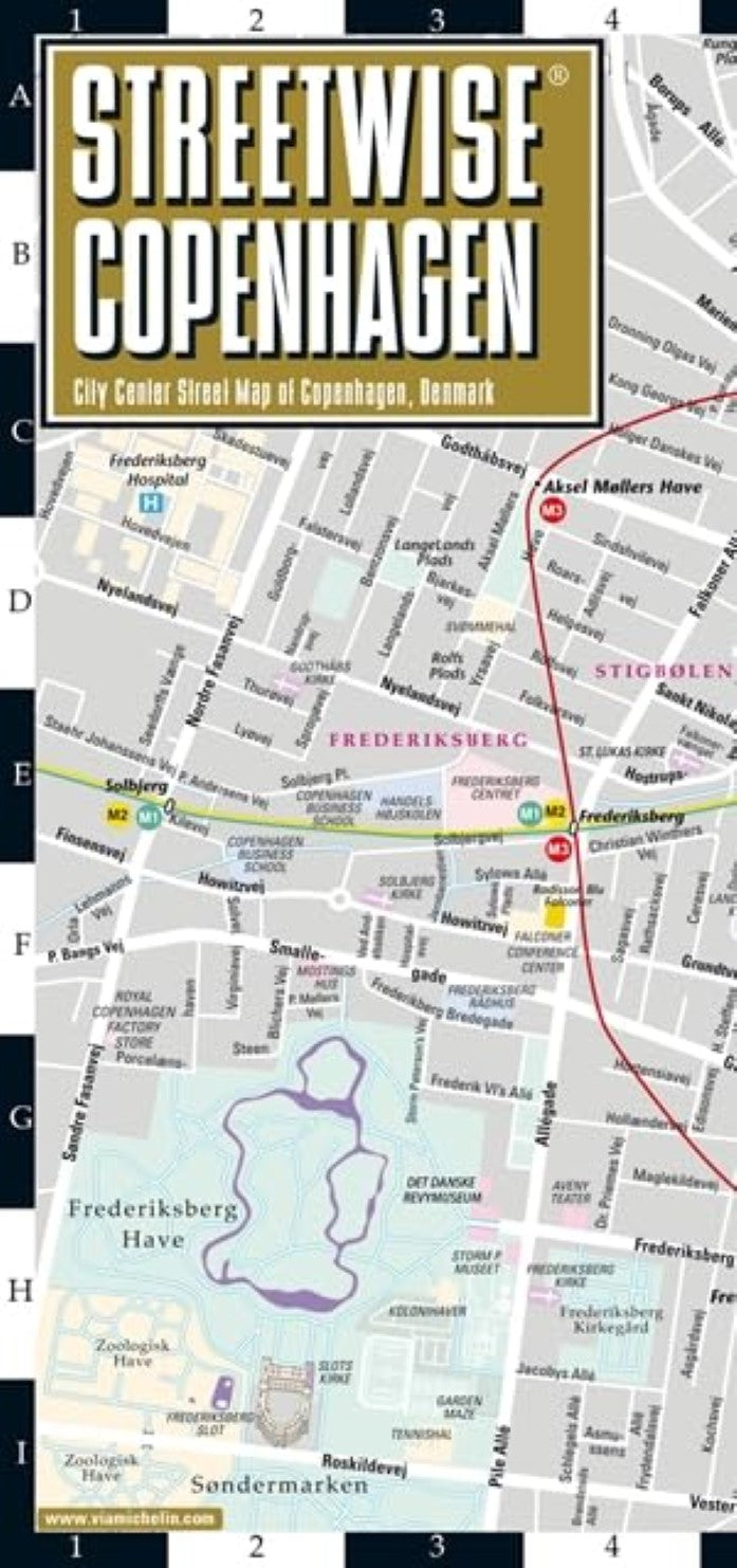 Streetwise Copenhagen laminated map