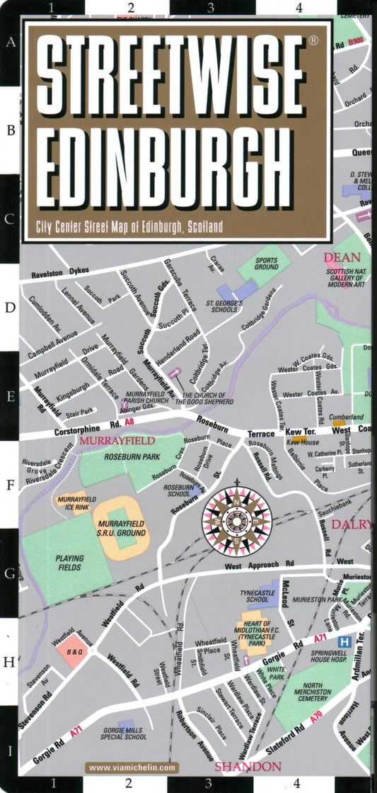 Streetwise Edinburgh laminated map