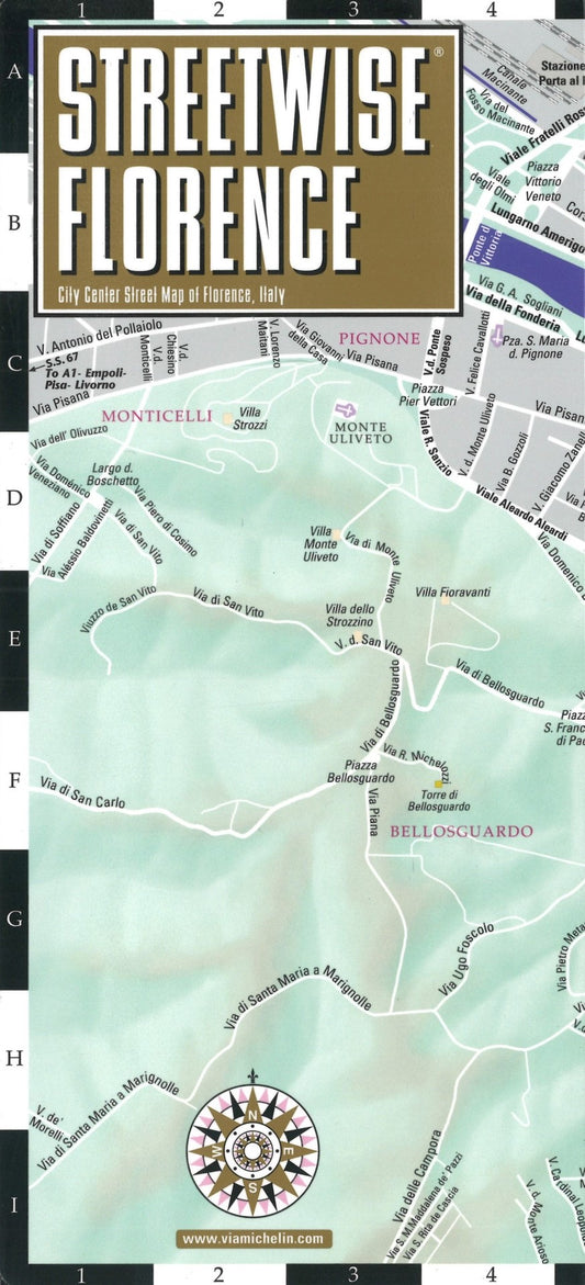 Streetwise Florence laminated map