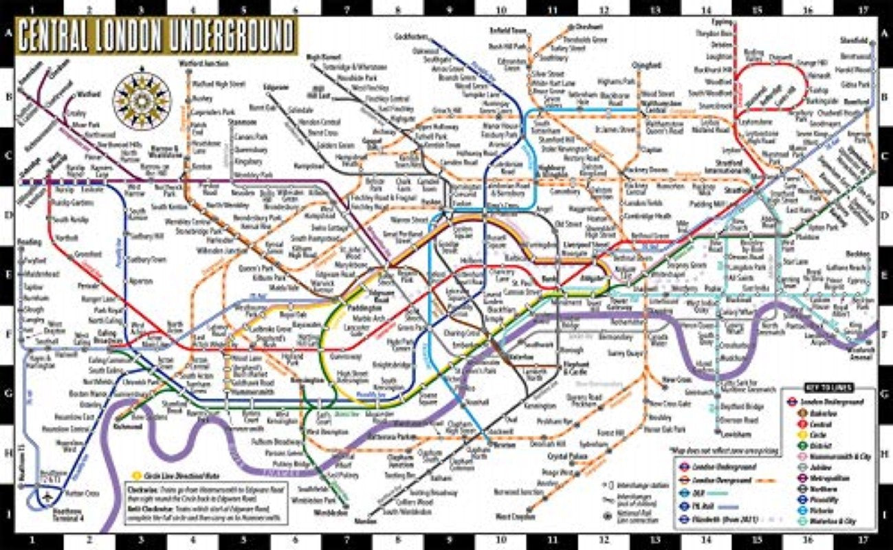 Streetwise London underground laminated map