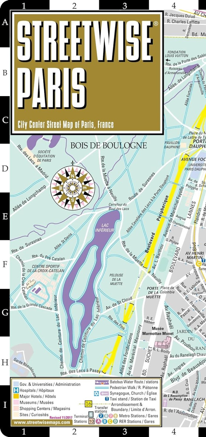 Streetwise Paris Map