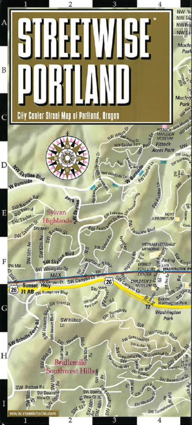 Streetwise Portland laminated map