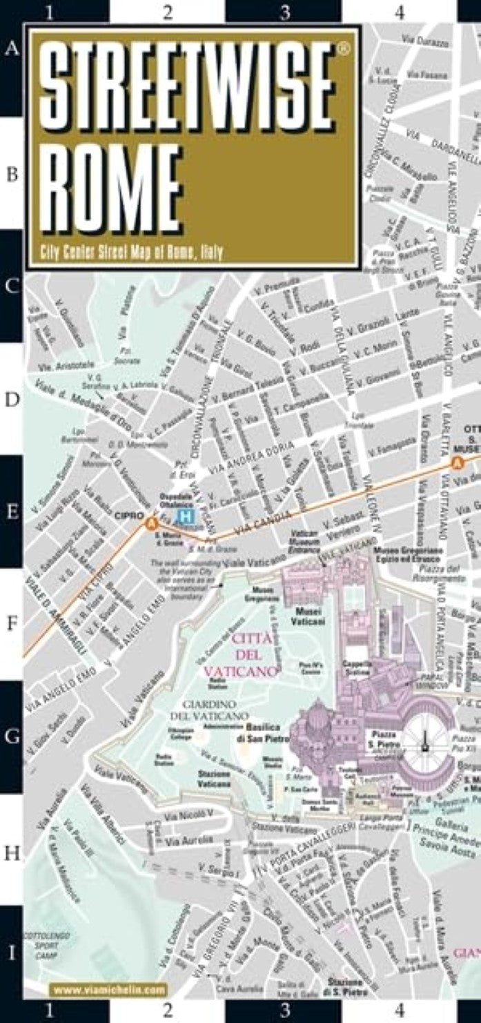 Streetwise Rome laminated map
