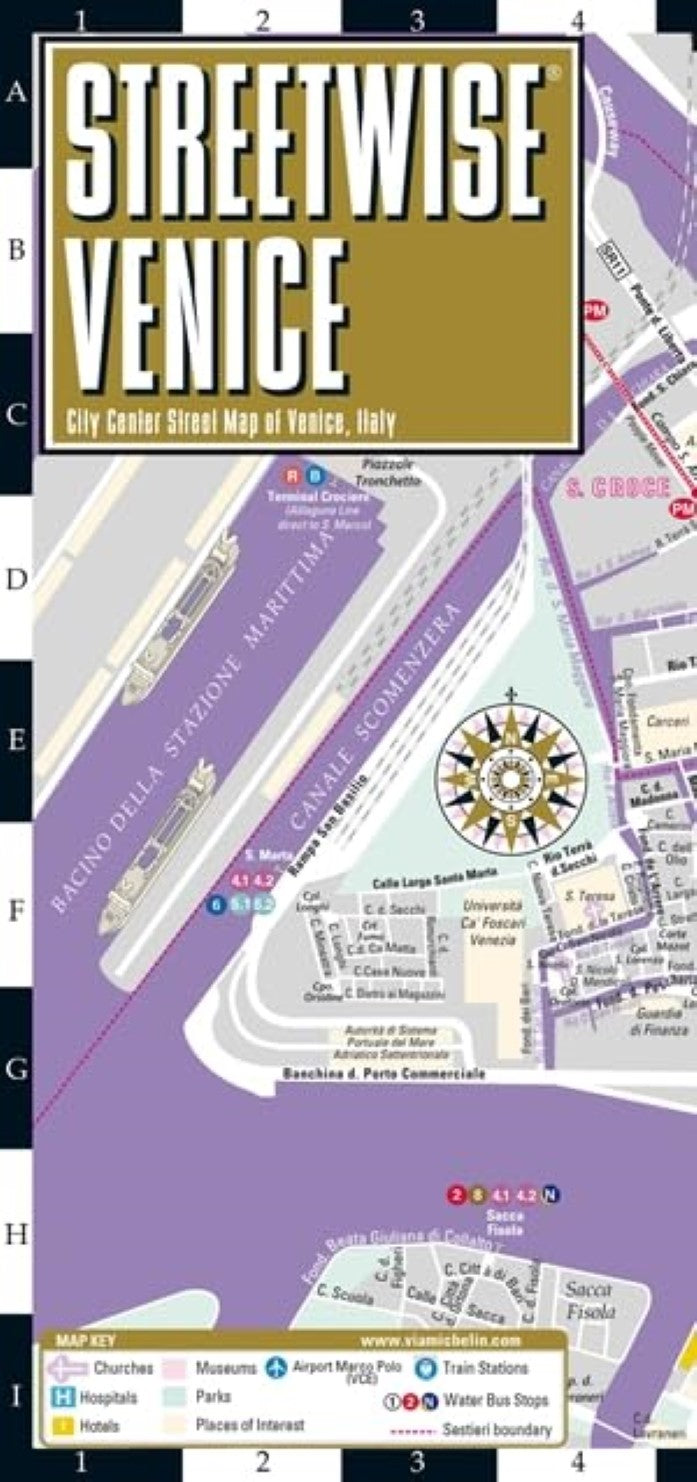 Streetwise Venice laminated map