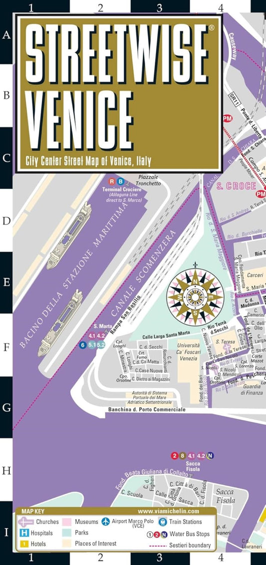 Streetwise Venice laminated map