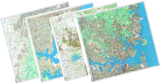 Sydney (Australia) 4-Sheet Map Set - Soviet Military City Plans