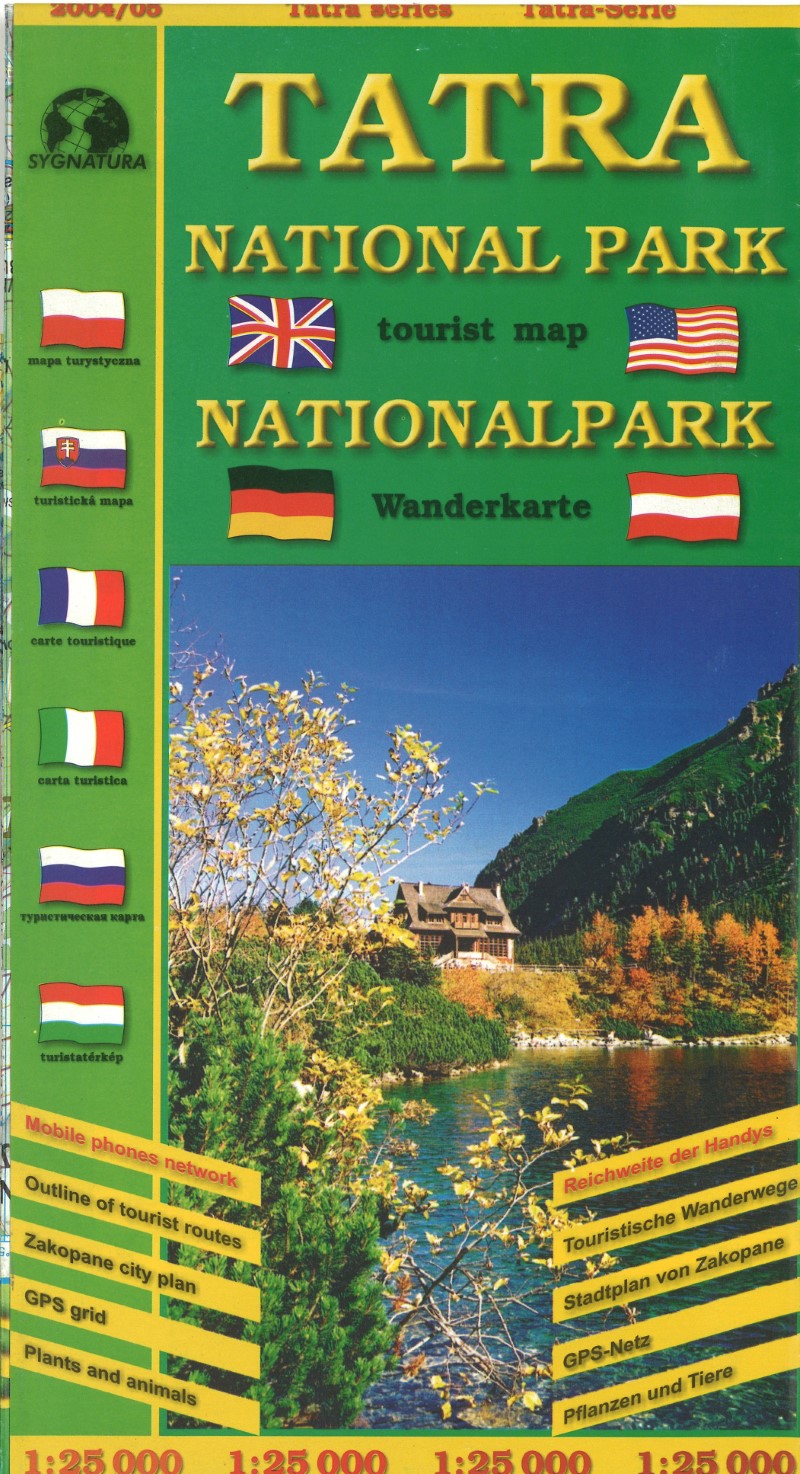 Tatra National Park Tourist Map