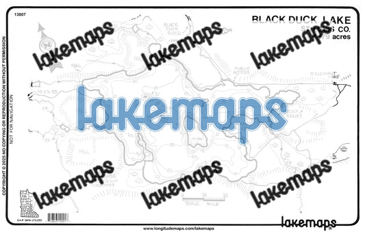 St. Louis County, MN - BLACK DUCK - Lakemap - 13807