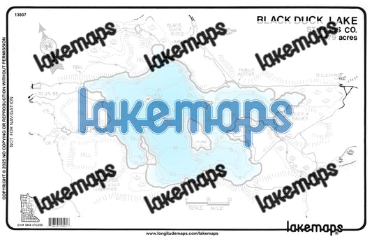 St. Louis County, MN - BLACK DUCK - Lakemap - 13807