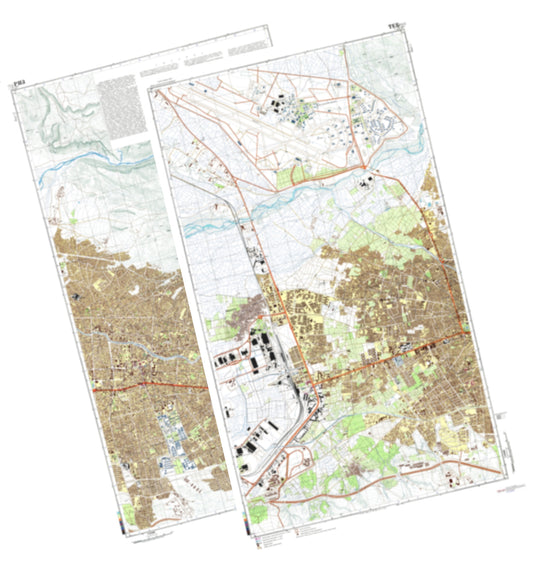 Tabriz (Iran) 2-Sheet Set - Soviet Military City Plans
