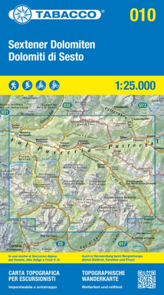 Dolomiti di Sesto/Sextener Dolomiten Topographic Hiking Map #10