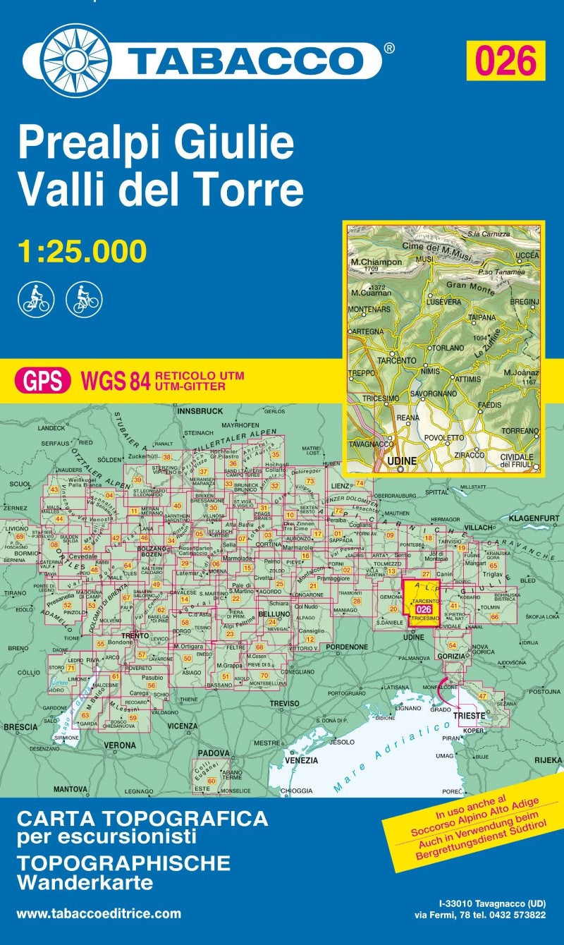 Prealpi Giulie Valli Del Torre Topographic Map