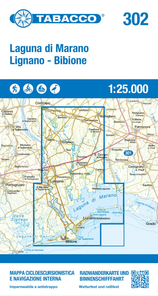 Laguna di Marano Lignano – Bibione 1:25,000 Recreation Map #302