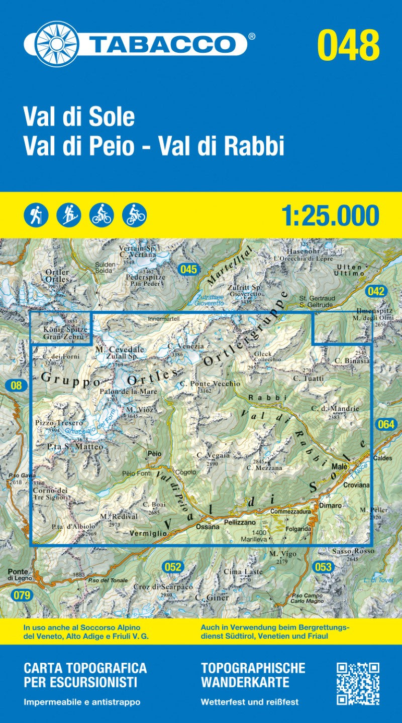 Val di Peio - Val di Rabbi - Val di Sole, Italy Hiking Map