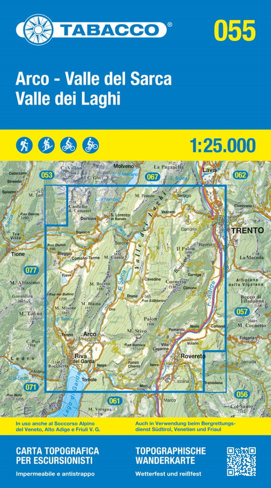 Hiking map # 55 - Sarca Valley, Arco & Riva del Garda (Italy)