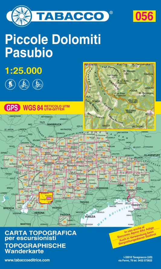 Hiking map #56 - Piccole Dolomiti Pasubio (Italy)