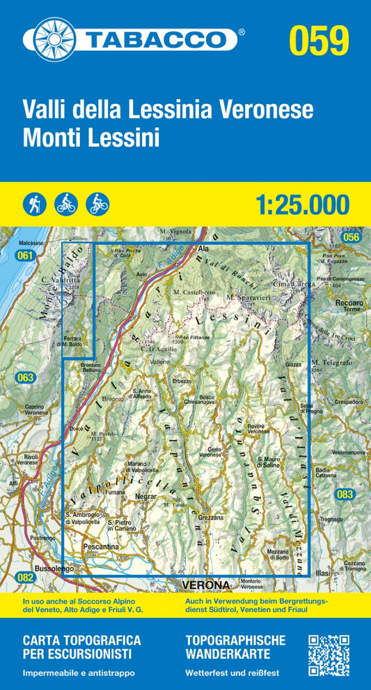 Hiking map #59 : Monti Lessini, Lessinia (Italy)