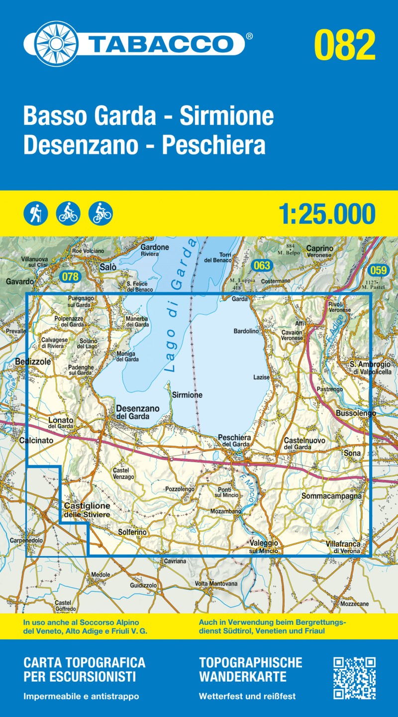 Basso Garda - Sirmione Desenzano - Peschiera Topographic Hiking Map 1:25,000