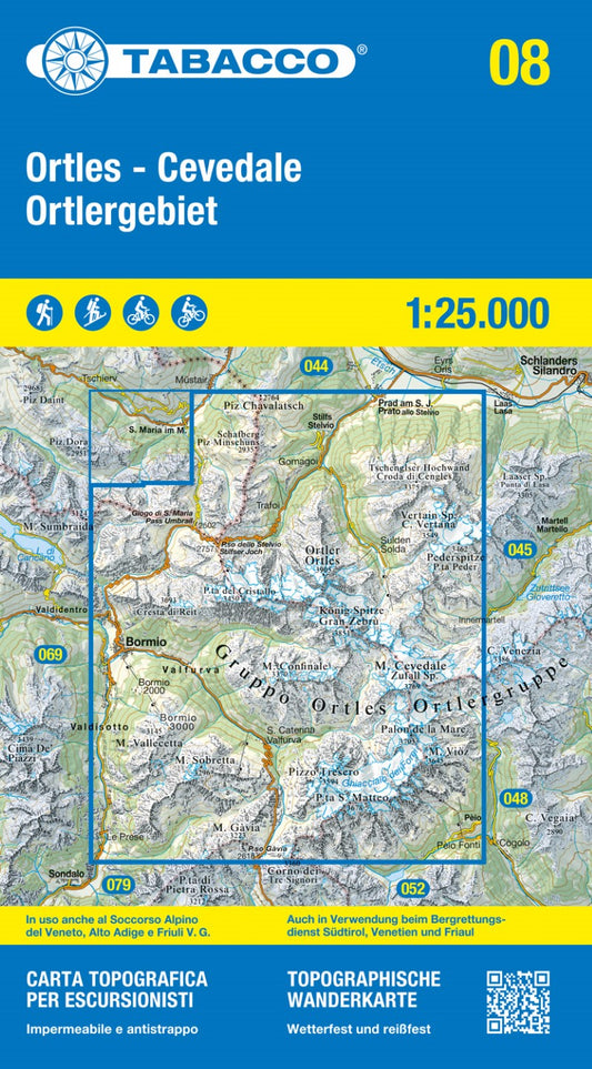 Gruppo Ortles - Cevedale/Ortlergruppe Topographic Hiking Map