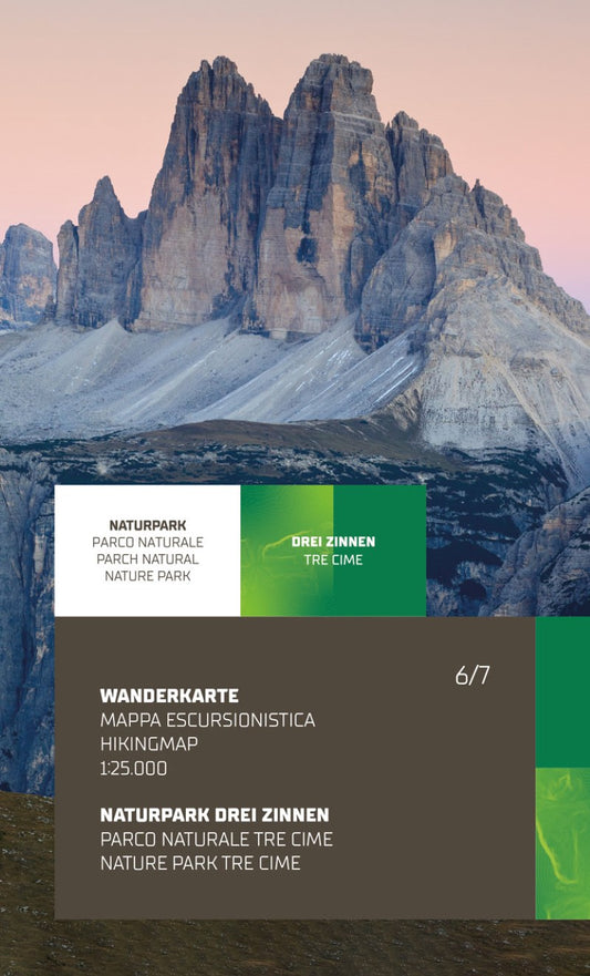 Parco Naturale Tre Cime - Tre Cime Nature Park Topographic Hiking Map & Guide