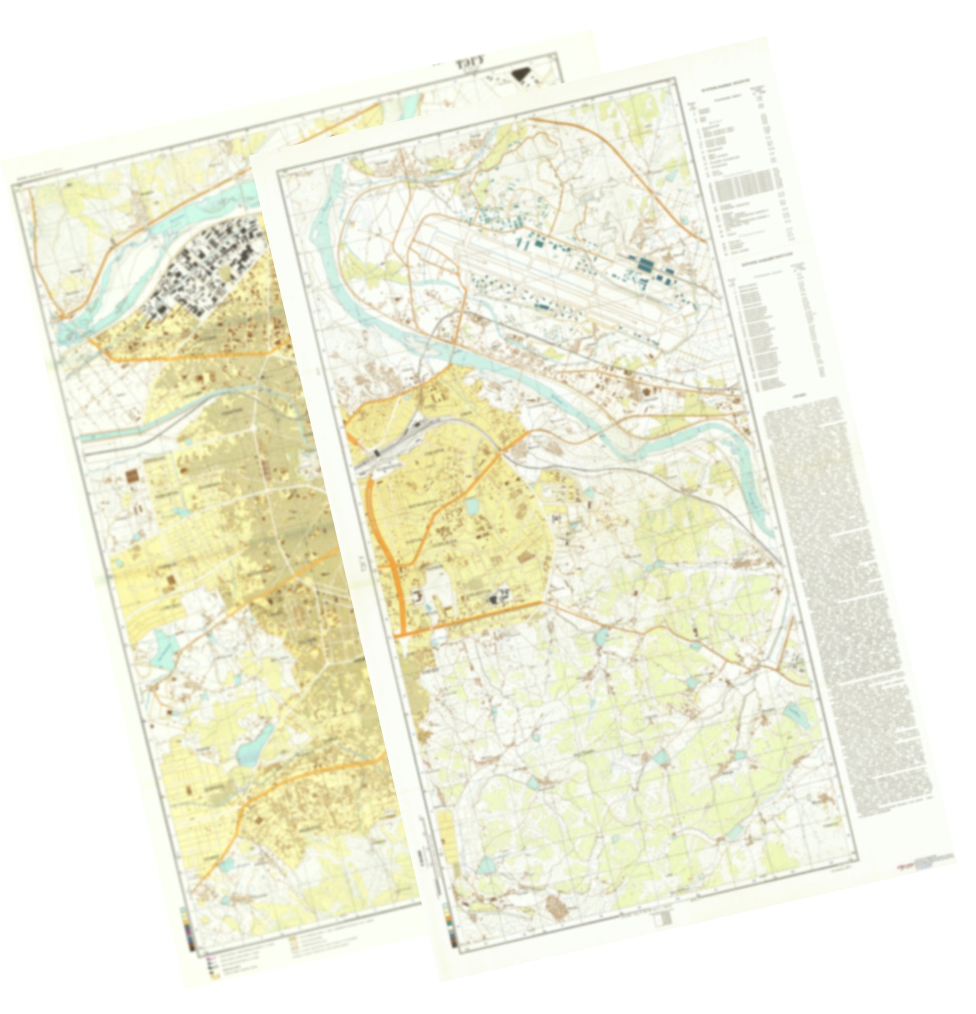 Taegu (South Korea) 2-Sheet Set - Soviet Military City Plans