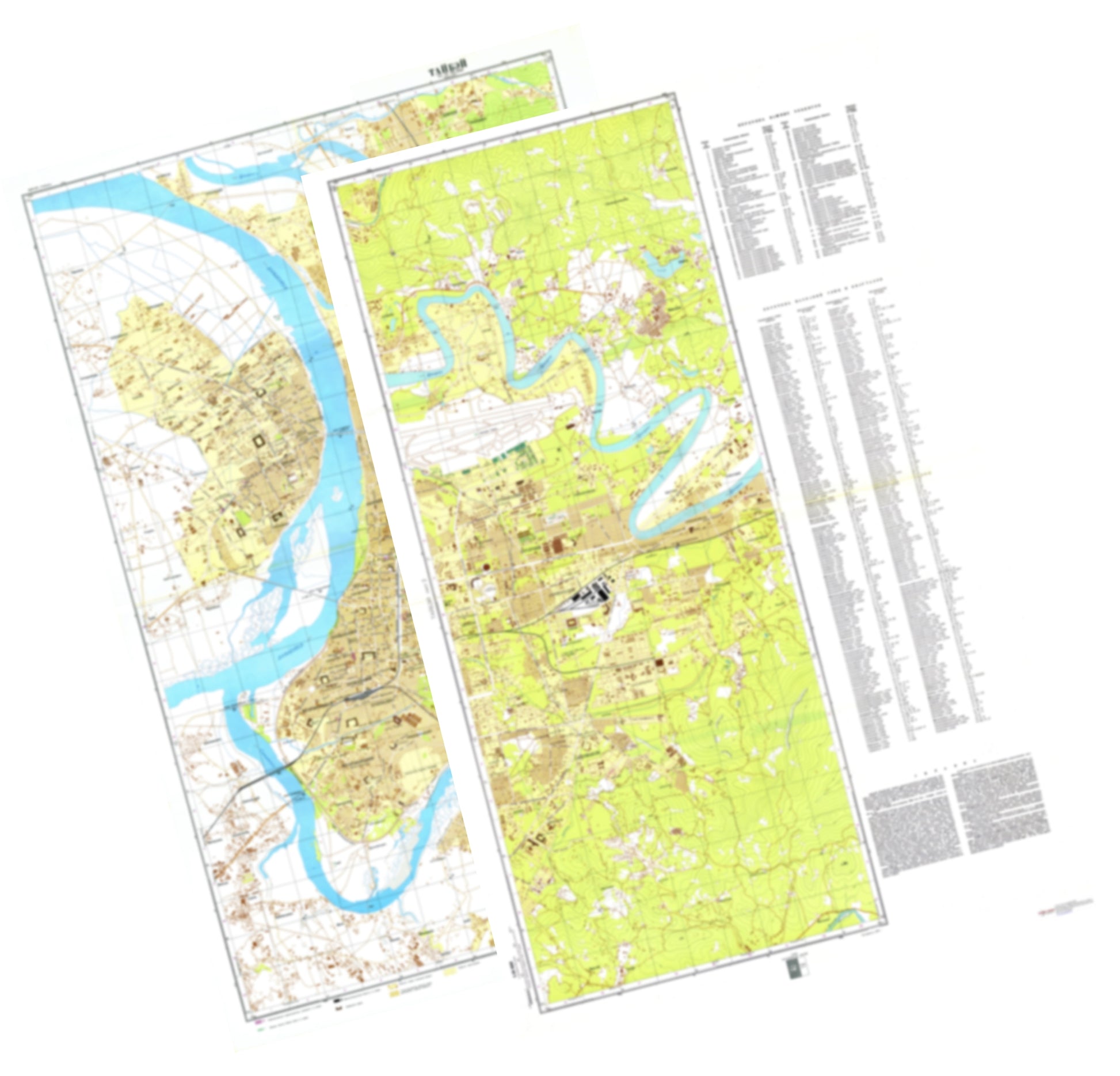 Taipei (Taiwan) 2-Sheet Set - Soviet Military City Plans