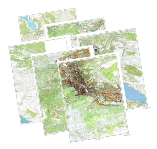 Tbilisi (Georgia) 6-Sheet Map Set - Soviet Military City Plans