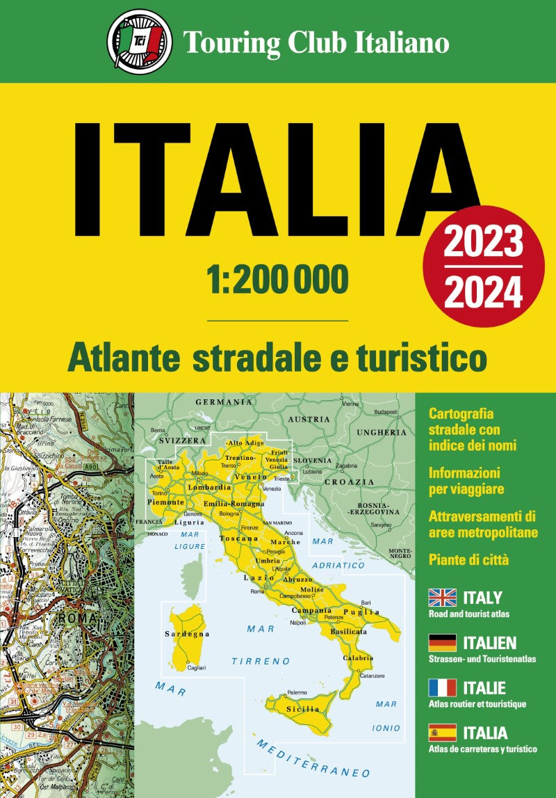 Italia : atlante stradale 1:200 000 (2023/2024)