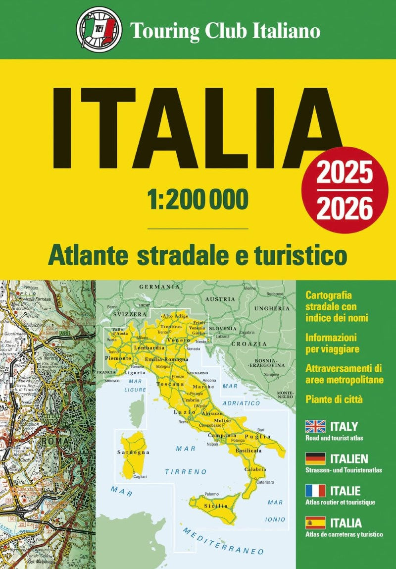 Italia : atlante stradale 1:200 000 (2025/2026)