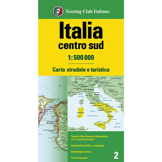 Italia : centro sud Road and Tourist Map