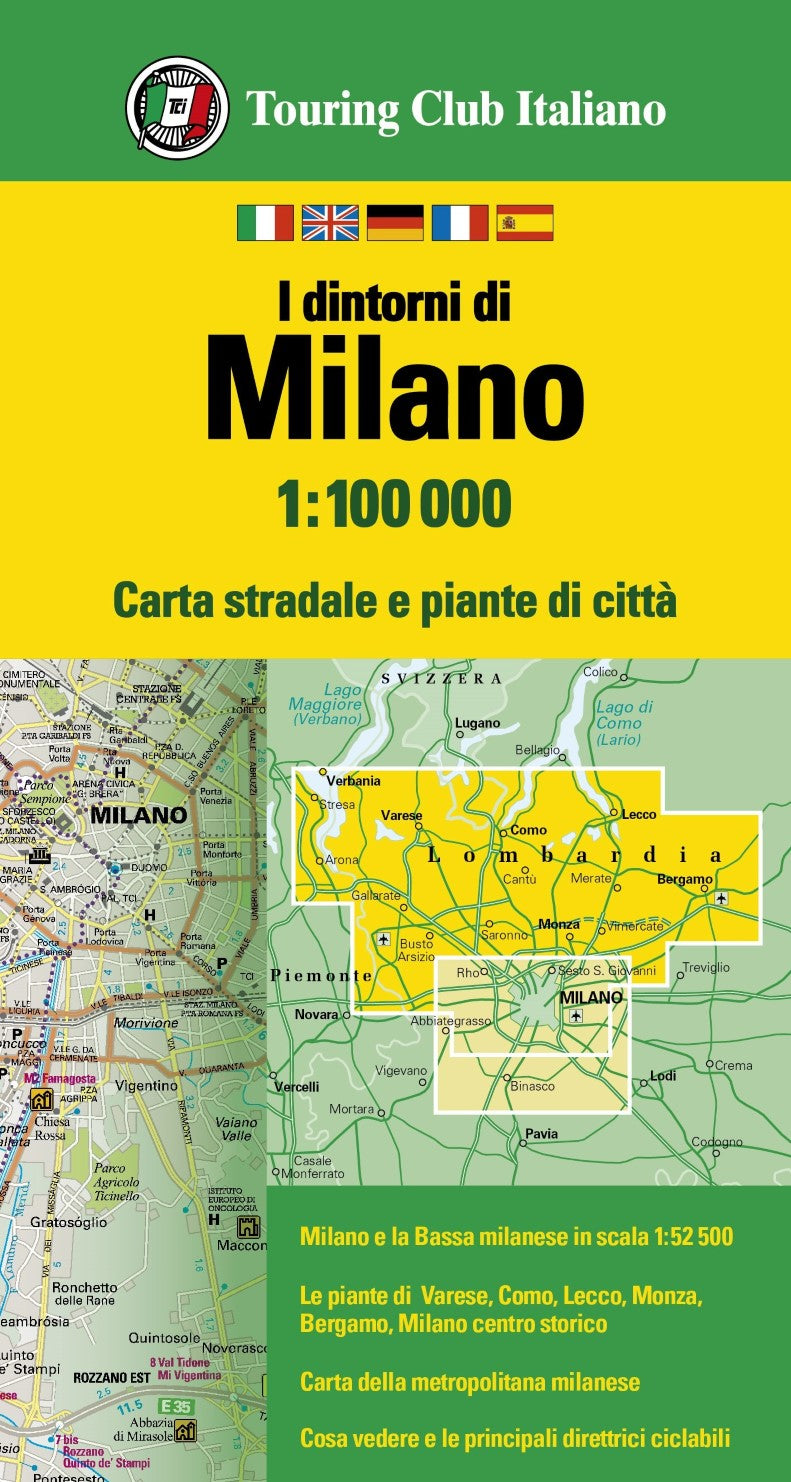 The surroundings of Milan 1:100,000