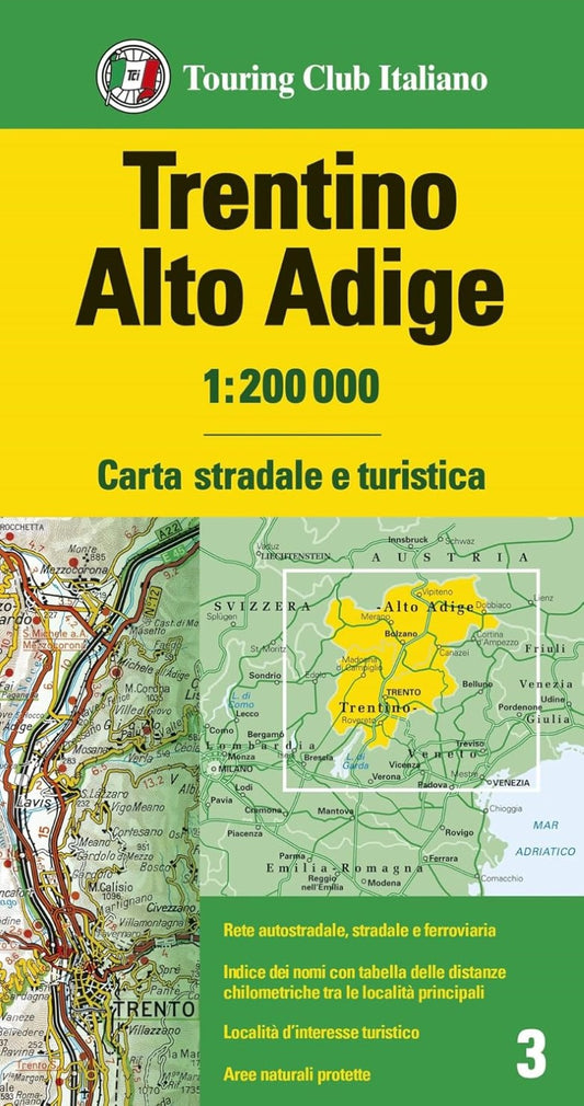 Trentino-Alto Adige, Italy Road Map