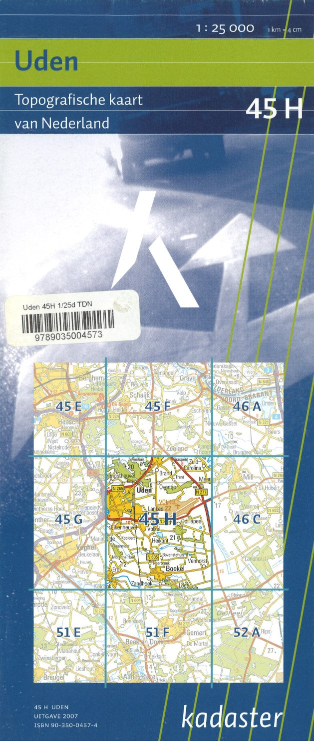 Uden - Sheet 45H : Topografische kaart van Nederland