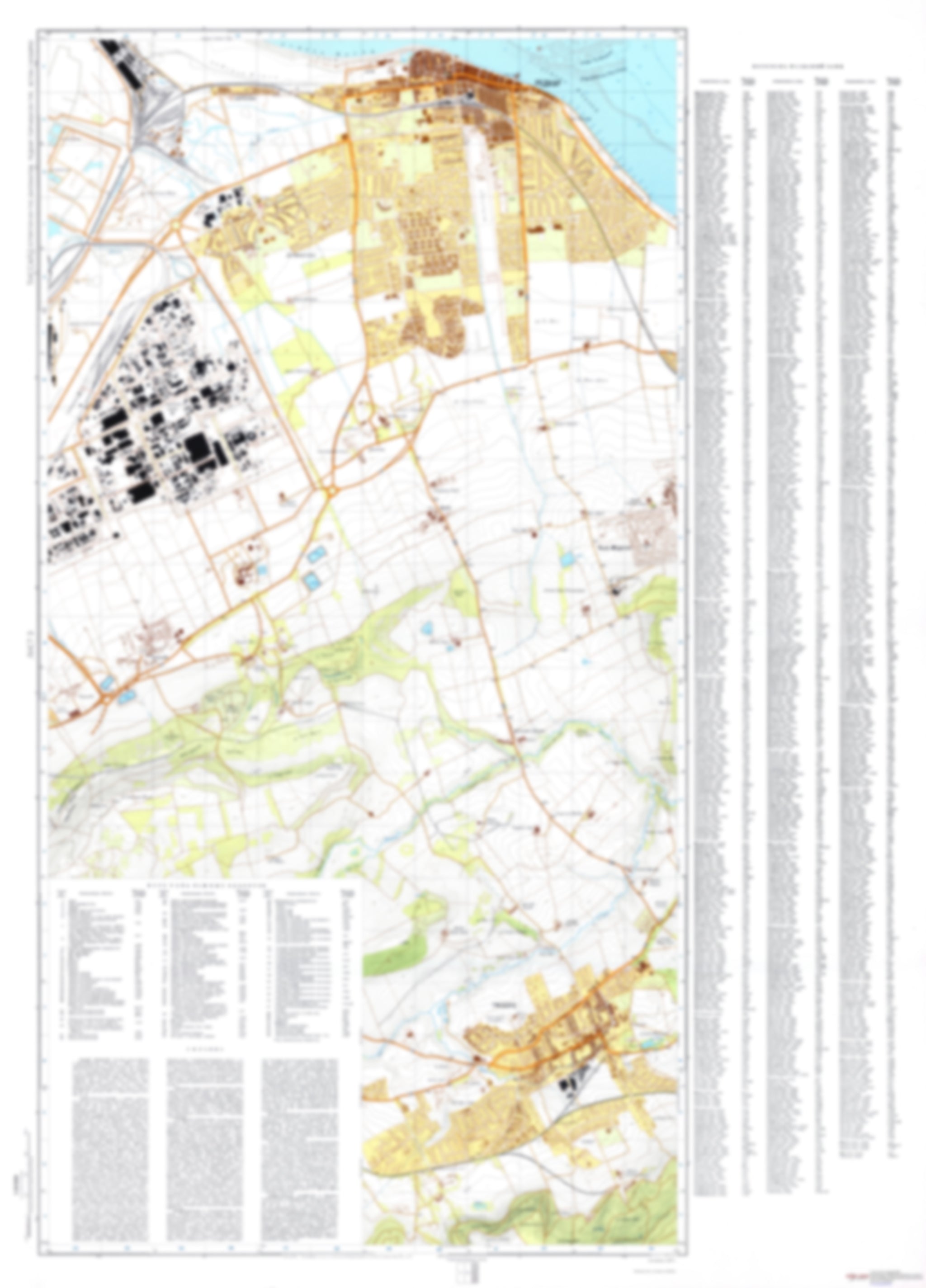 Teesside 3 UK Soviet Military City Plans Longitude Maps TEESSIDE3 