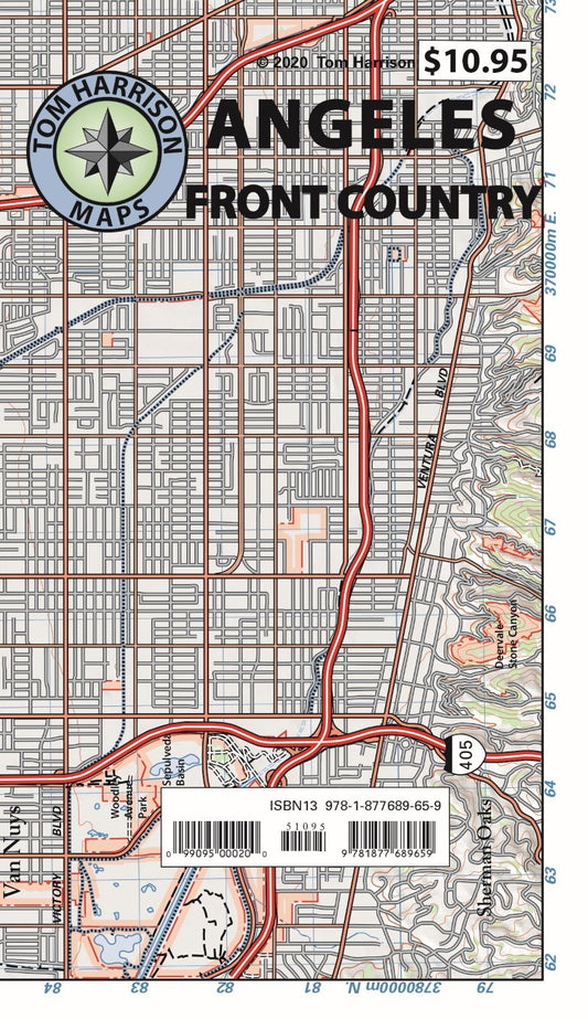 Angeles Front Country Hiking Map