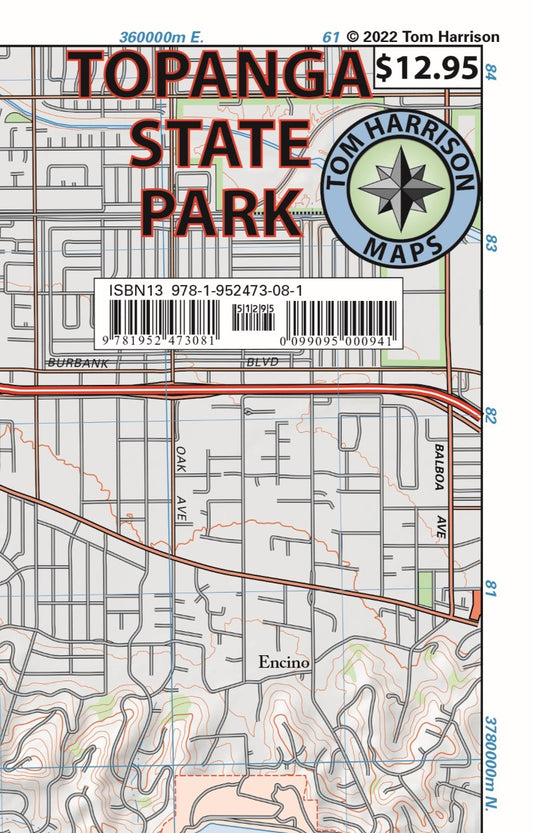 Topanga State Park Hiking Flat Map