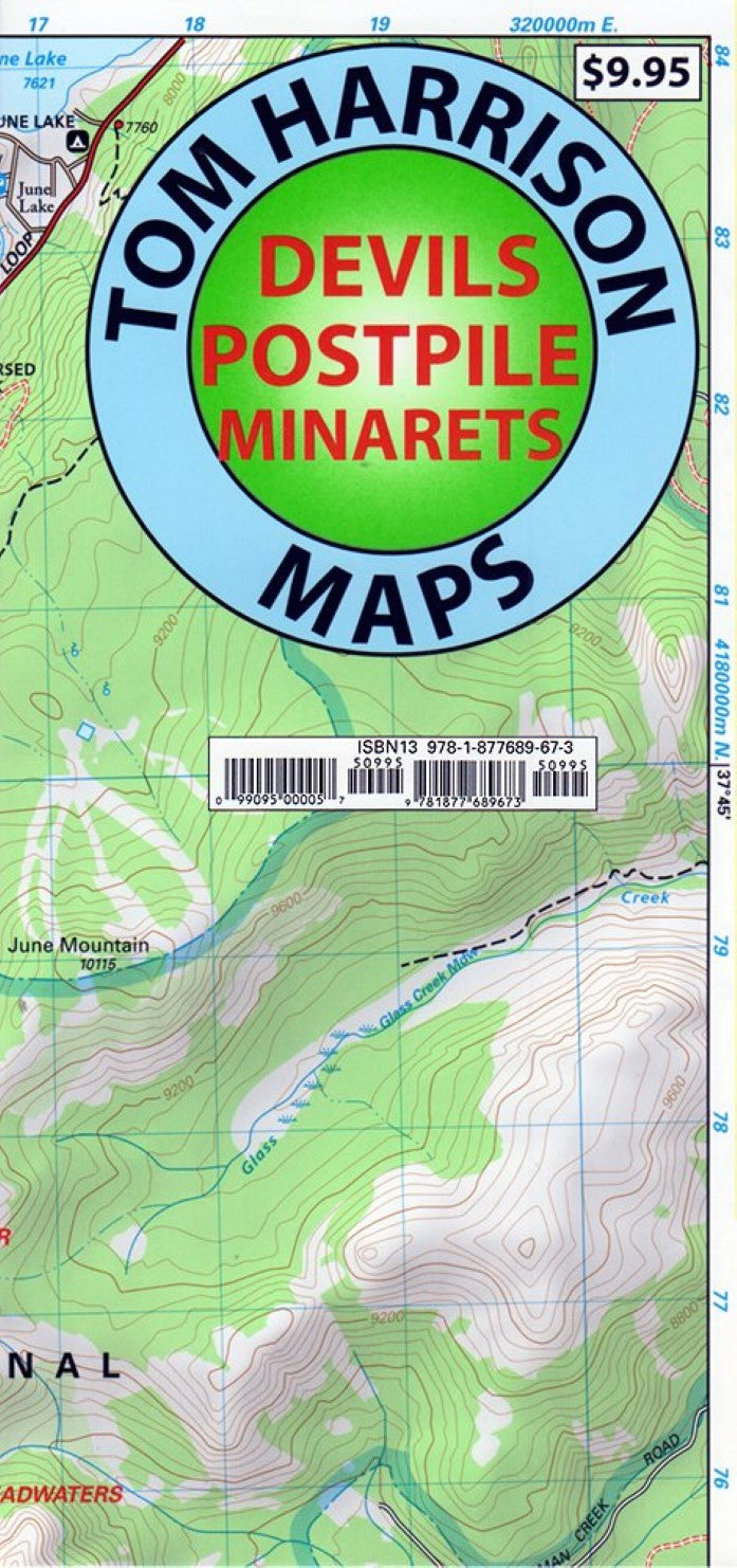 Devils Postpile : Minarets : trail map